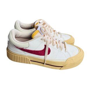 Nike Women's Shoes in White, Red, and Yellow